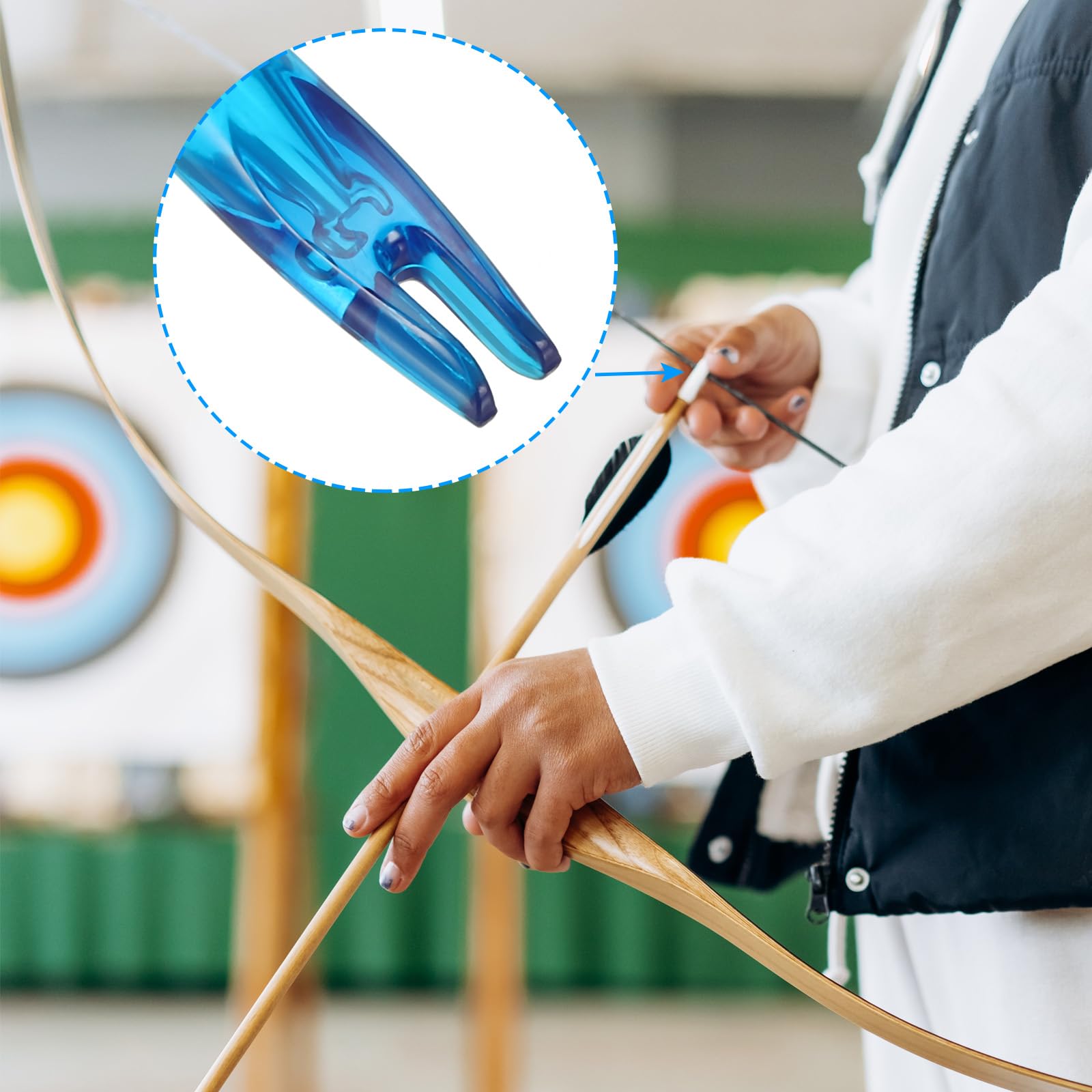 PATIKIL Tir Arc Flèche Encoches Intérieur Dia., Paquet Colle sur Flèche Encoche Remplacement pour Tir