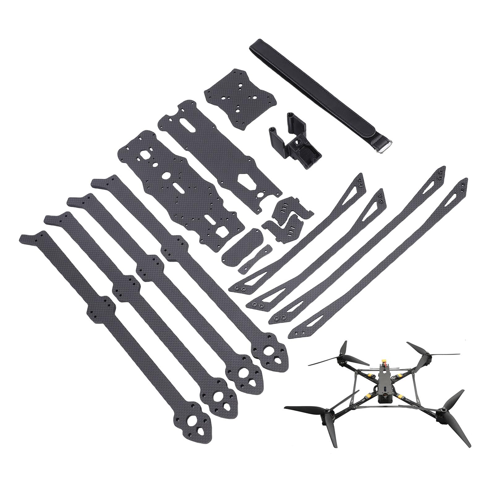Zestaw Ramy Dronów Wyścigowych, Zestaw Ramy Quadcopter, Rozstaw Osi 570 Mm Grube Ramiona o Grubości 8 Mm z Podwójnym Montażem Kontrolera Lotu