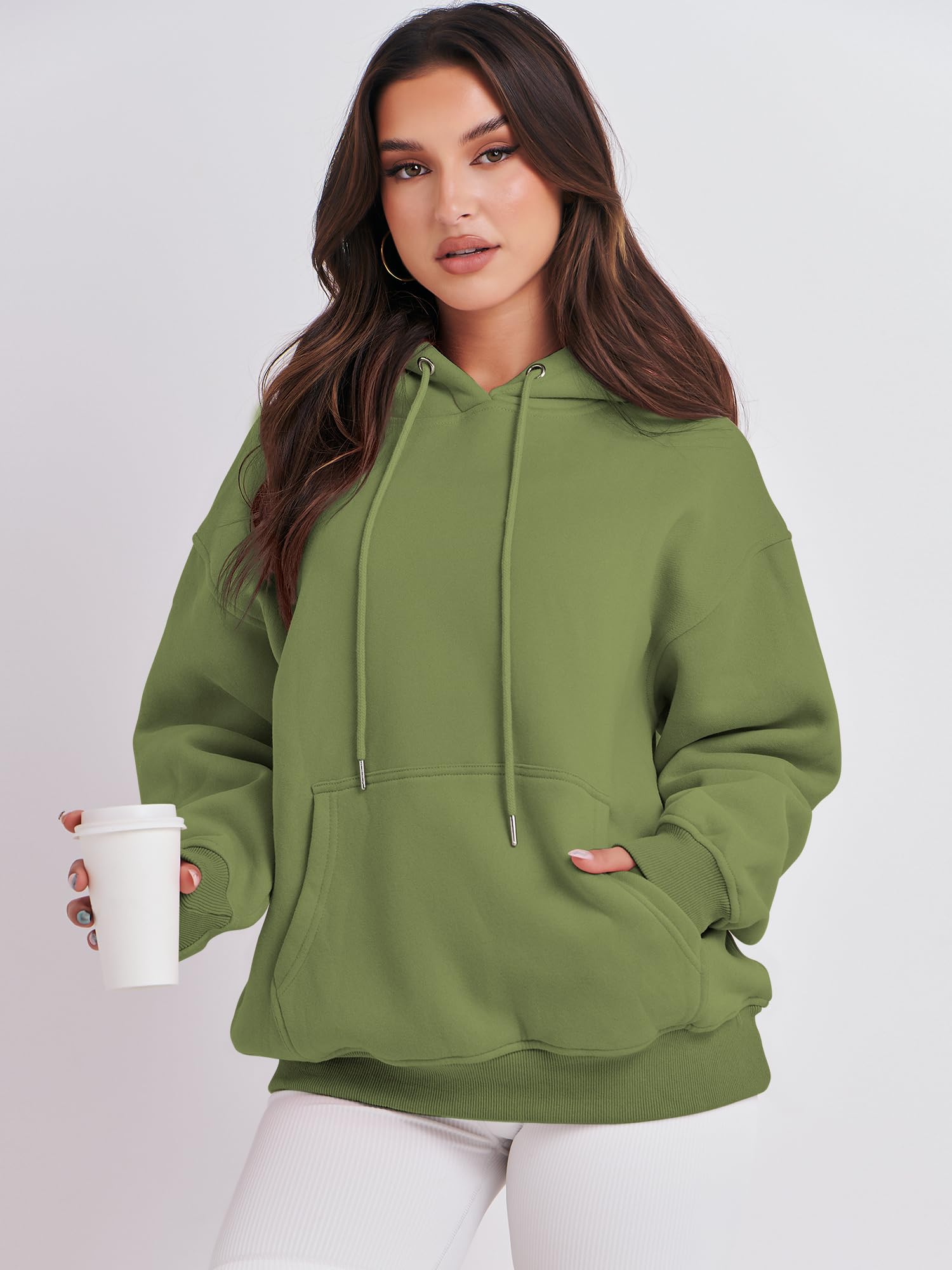 Damskie ponadwymiarowe bluzy z kapturem z polaru podstawowy sweter bluza jesień moda 2024 stroje modne Y2k nastolatki ubrania preppy