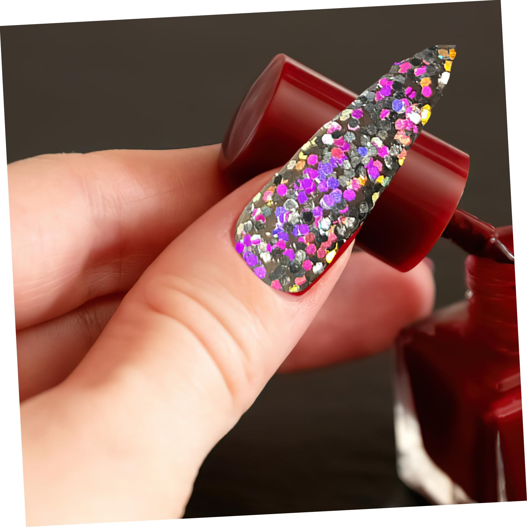 NOLITOY Nail Art Supplies Nail Glitter Sequins for Nails Glitter Gel Nail Polish Crystal Flashing Powder Reflective Nail Nail Flakes Metallic Shining Flakes Manicure Decorations