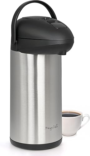Miniatura 9 de MegaChef 3 litros de acero inoxidable vacío cuerpo bomba tapa aire olla