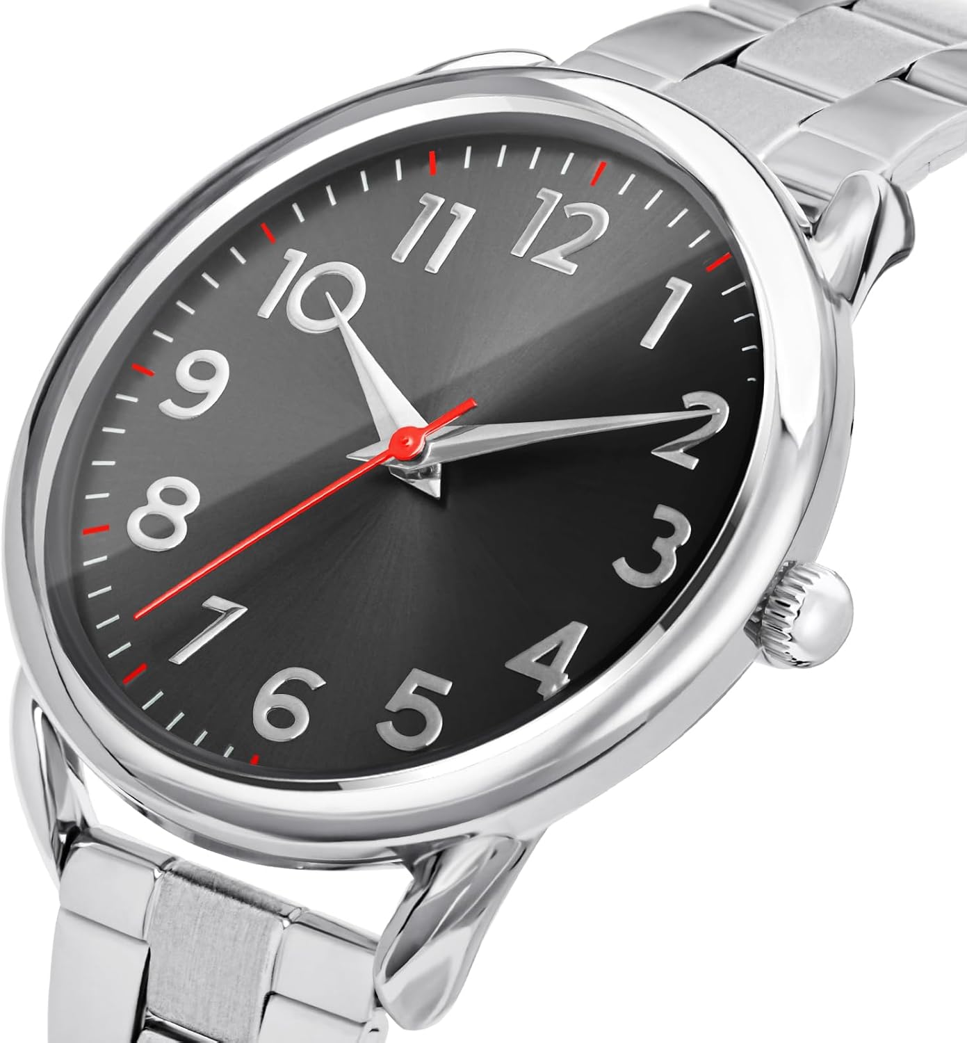 Bisley 35MM Women Watch Stainless Steel Bracelet with Magnetic Clasp Easy to Adjust Wrist Size Without Tool Arabic Number Easy to Read Watch - Image 2