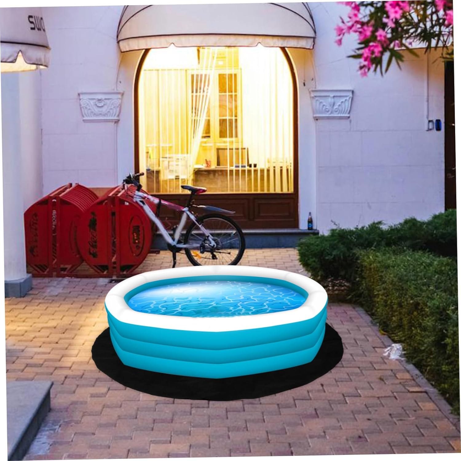 Hot Tub - Mat Round Rug for Hot Tubs Comfort Pad for Outdoor Indoor Use Versatile Non- Mat for Yoga Kitchen Pet Areas