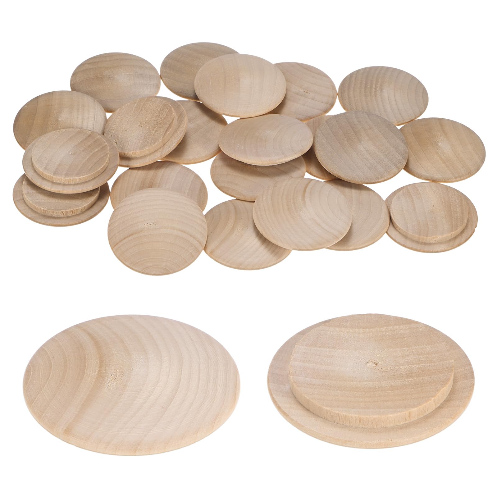 M METERXITY 25-Pack Wood Plugs for Screw Holes 45 x 35mm Beech Button Wood Top Plugs for Furniture/Stair/Chair/Craft