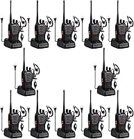 Vista 7 de Walkie Talkies Baofeng 888S recargables de largo alcance con auriculares para adultos, radio profesional de 16 canales, radios de mano