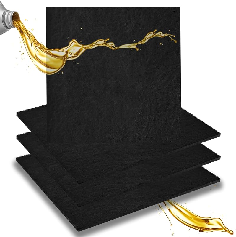 Kit com 4 Mantas Quadradas Antirrespingo para Drenagem de Óleo GELRIUNY 56 x 56 cm