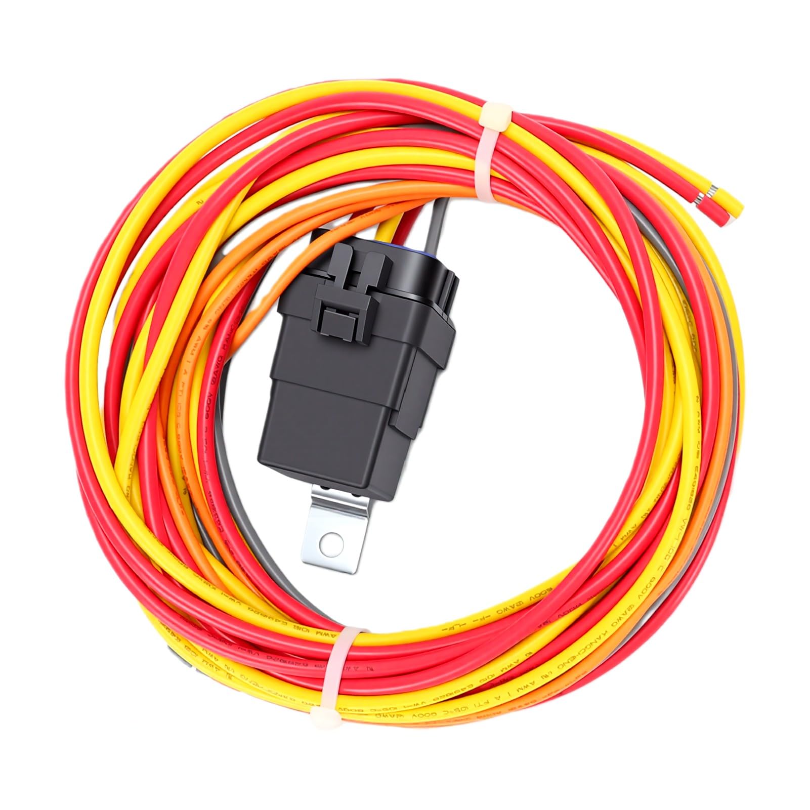 Yctze Kit de Termostato y relé de Arnés de Cableado de Ventilador de Refrigeración Universal