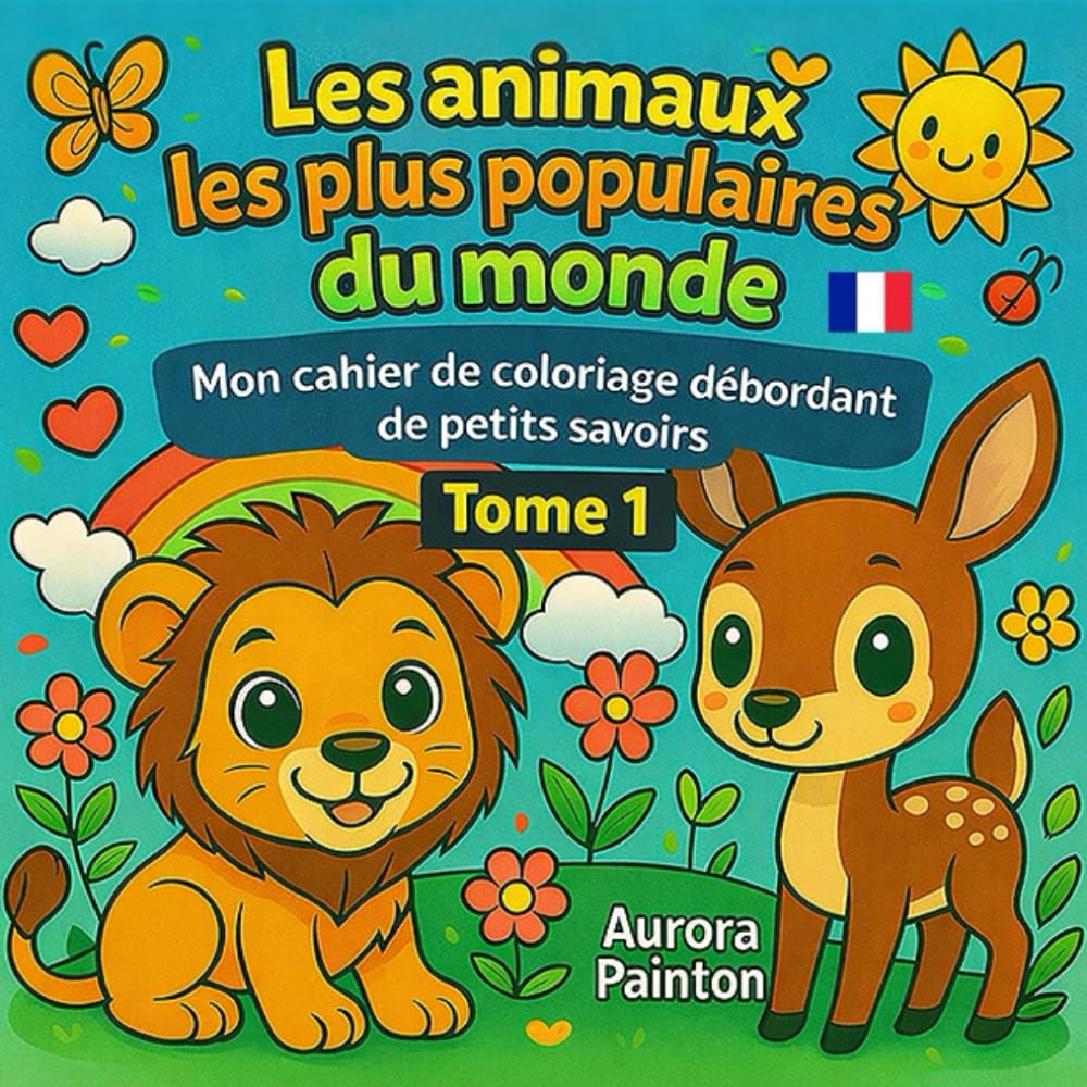 Les animaux les plus populaires du monde: Mon cahier de coloriage multicolore rempli de pépites de savoir