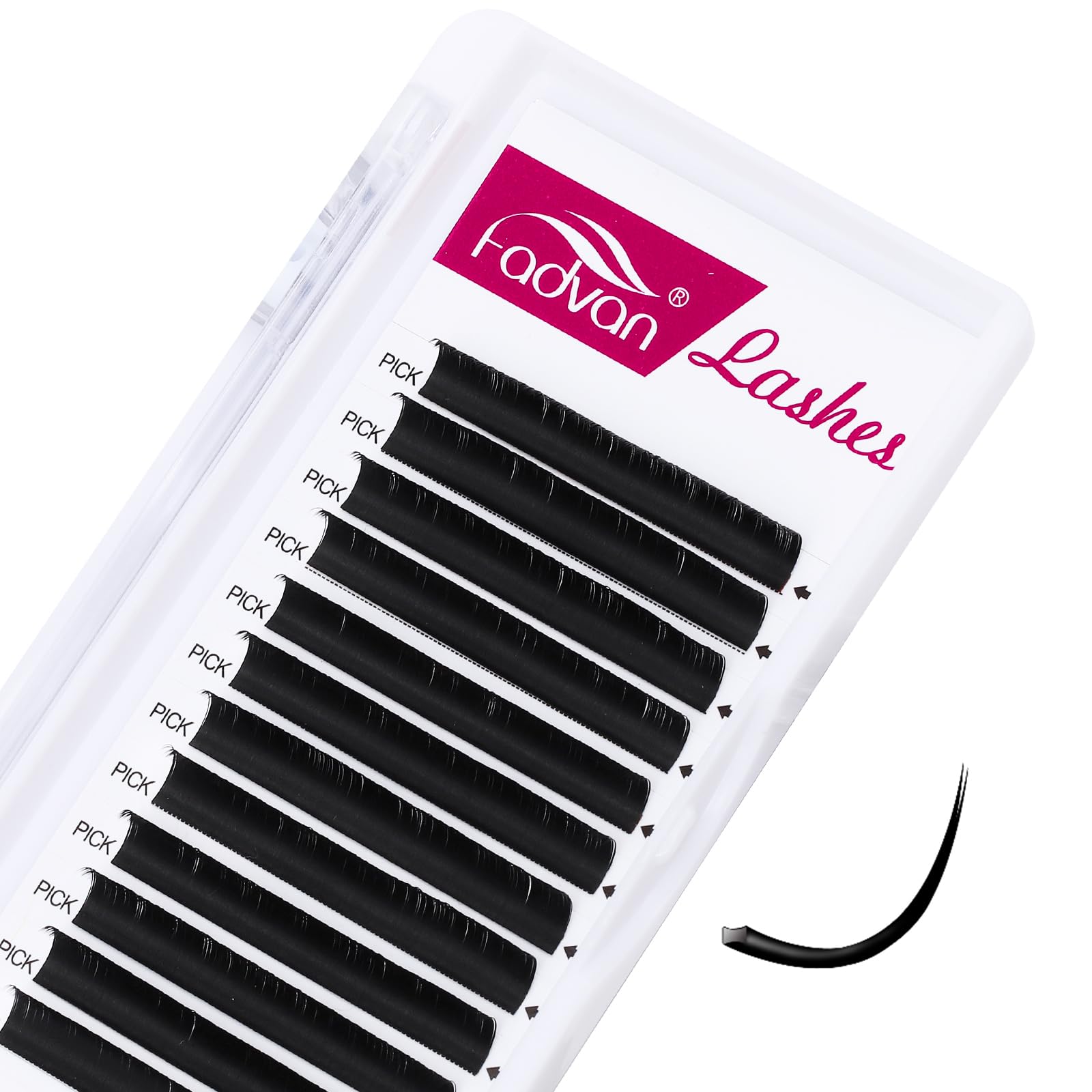 Easy Fan Lashes Self Fanning Volume Russian Eyelash Extensions 0.05D Curl Mixed 8-14mm Automatic Blooming Volume Easy Fan Lashes FADVAN(0.05-D-814) — view 11