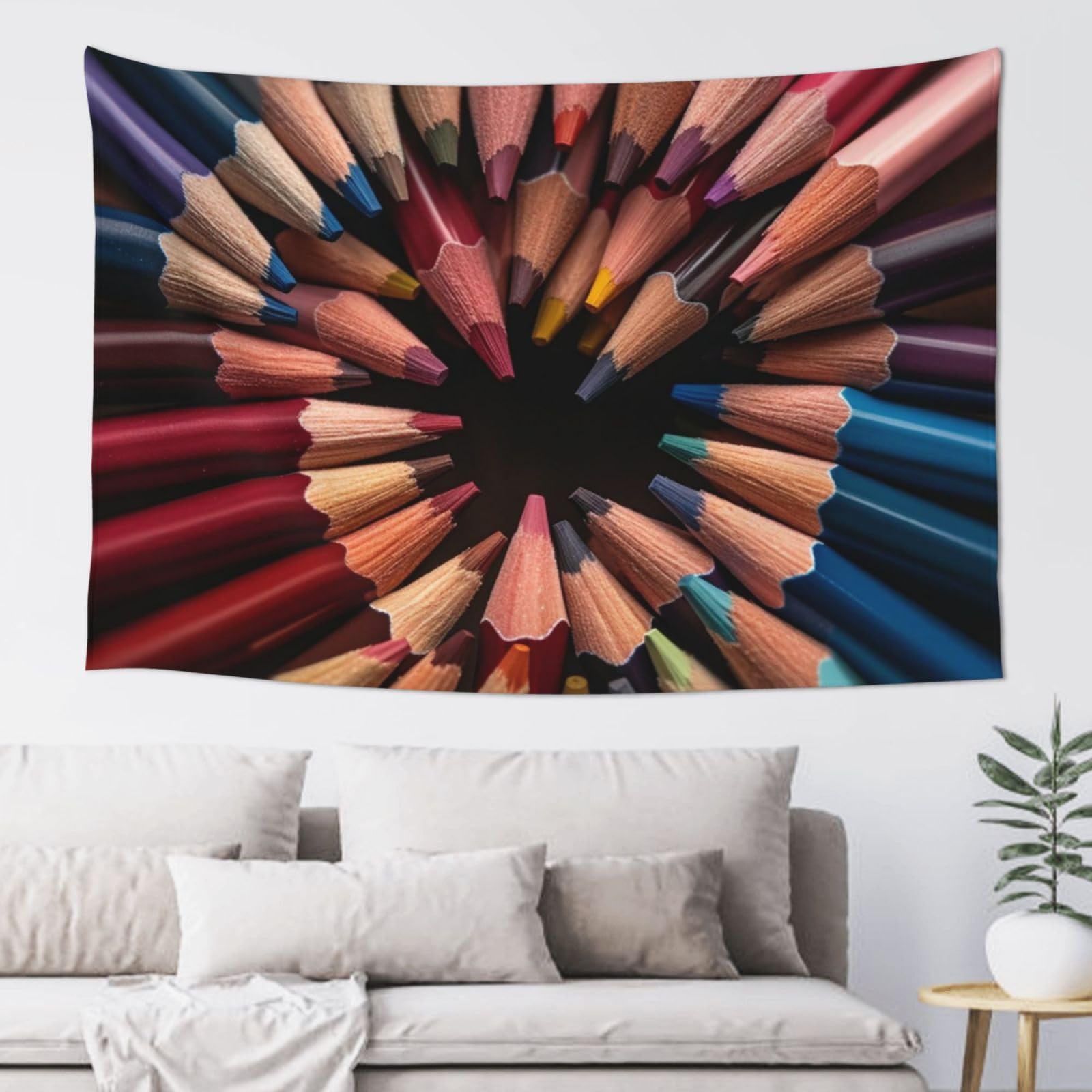 MXDLKSWPOH Tapestry 152x102 cm Art Wall Hanging for Living Room Modern Soft Aesthetic Tapestries Poster Colored Pencils Tapestry Home Decoration Large Wall Tapestries for Bedroom Dorm Decor