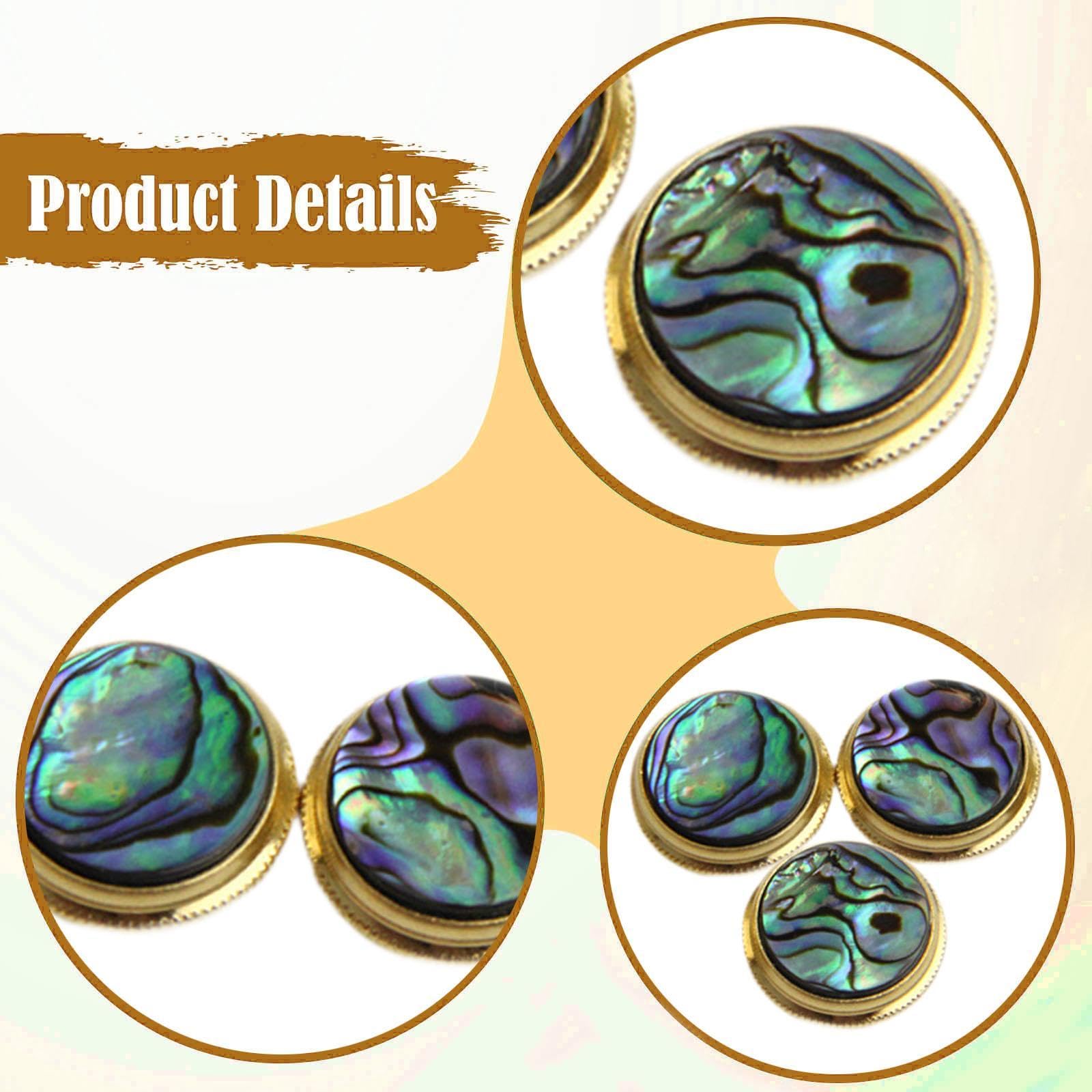 predolo Lot de 3 boutons de pistons pour trompette, accessoires en cuivre faciles à installer pour instruments de musique, pièces de pistons pour la pratique, Coquille D'ormeau