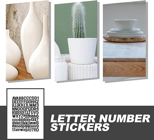 Miniatura 8 de EXCEART 12 Sheets Letter Number Stickers DIY Alphabet Number Stickers Bottle Numbers Decals for Laptop Mailbox Window Door Sign Address Number