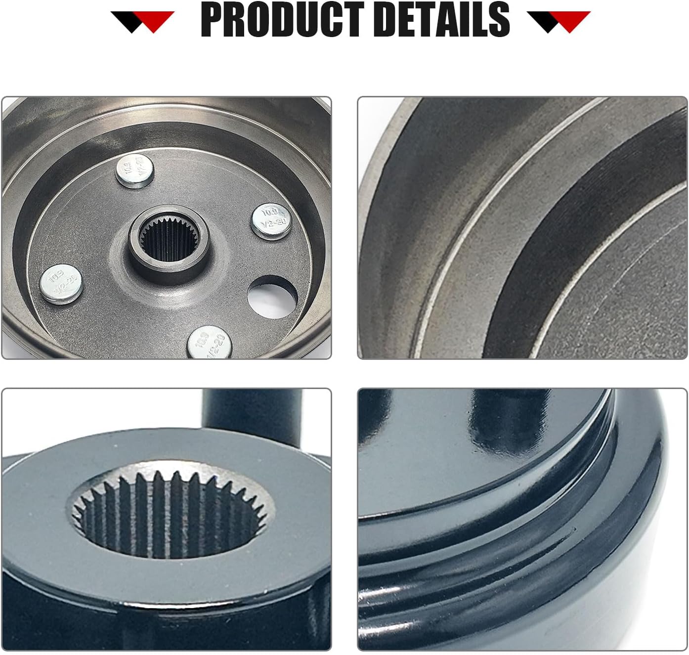 LOSTAR Golf Cart Brake Drum Assembly Kit Fit for EZGO TXT PDS Medalist Golf Carts