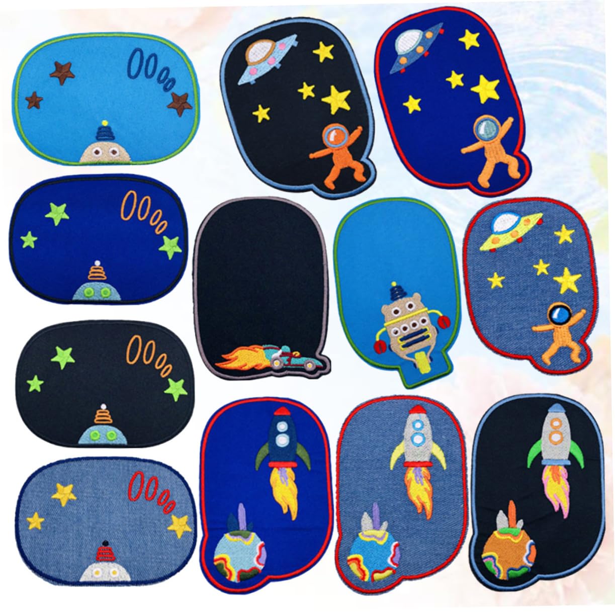 Operitacx 36piezas Parches Adhesivos De Bordado Para Ropa Parche De Estrella Planetaria Para Chaquetas Jeans y Manualidades Para Diy y Decoración Infantil