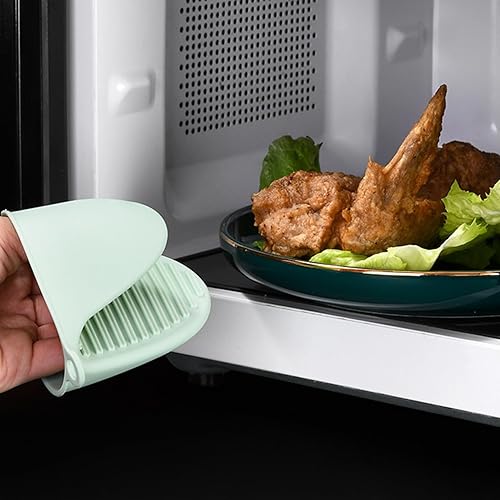 Miniatura 8 de Manoplas de horno de silicona con forma de tiburón de dibujos animados, agarres de pellizco