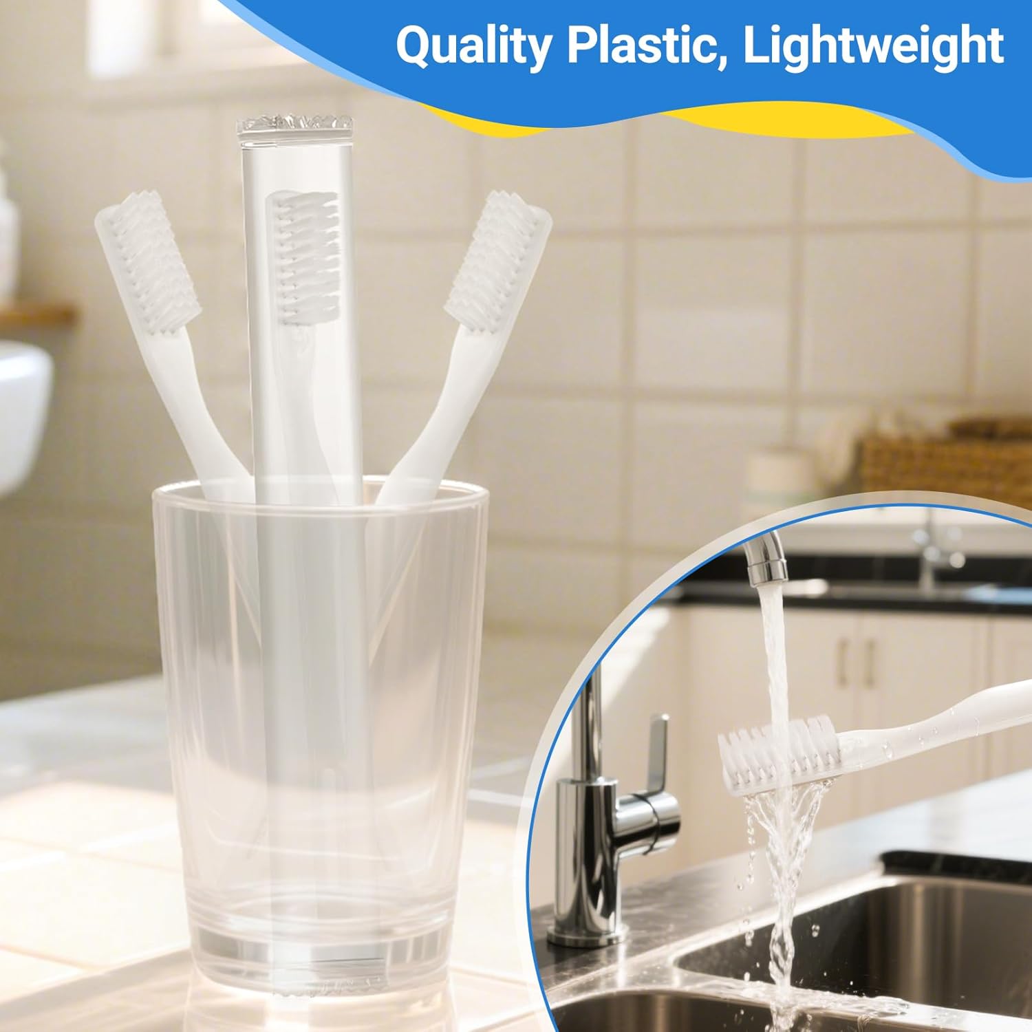 200 Pack Disposable Toothbrushes Bulk, Individually Wrapped Disposable Toothbrush, Soft Bristle Travel Toothbrushes, Single Use Toothbrush for Adult Hotels Guest Travel Donation Homeless