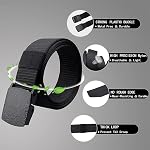 5 Boucle en plastique de ceinture Web en nylon 1.5" Webbing tactique,Avec boucle en plastique, noir, Tan, bleu, vert, gris