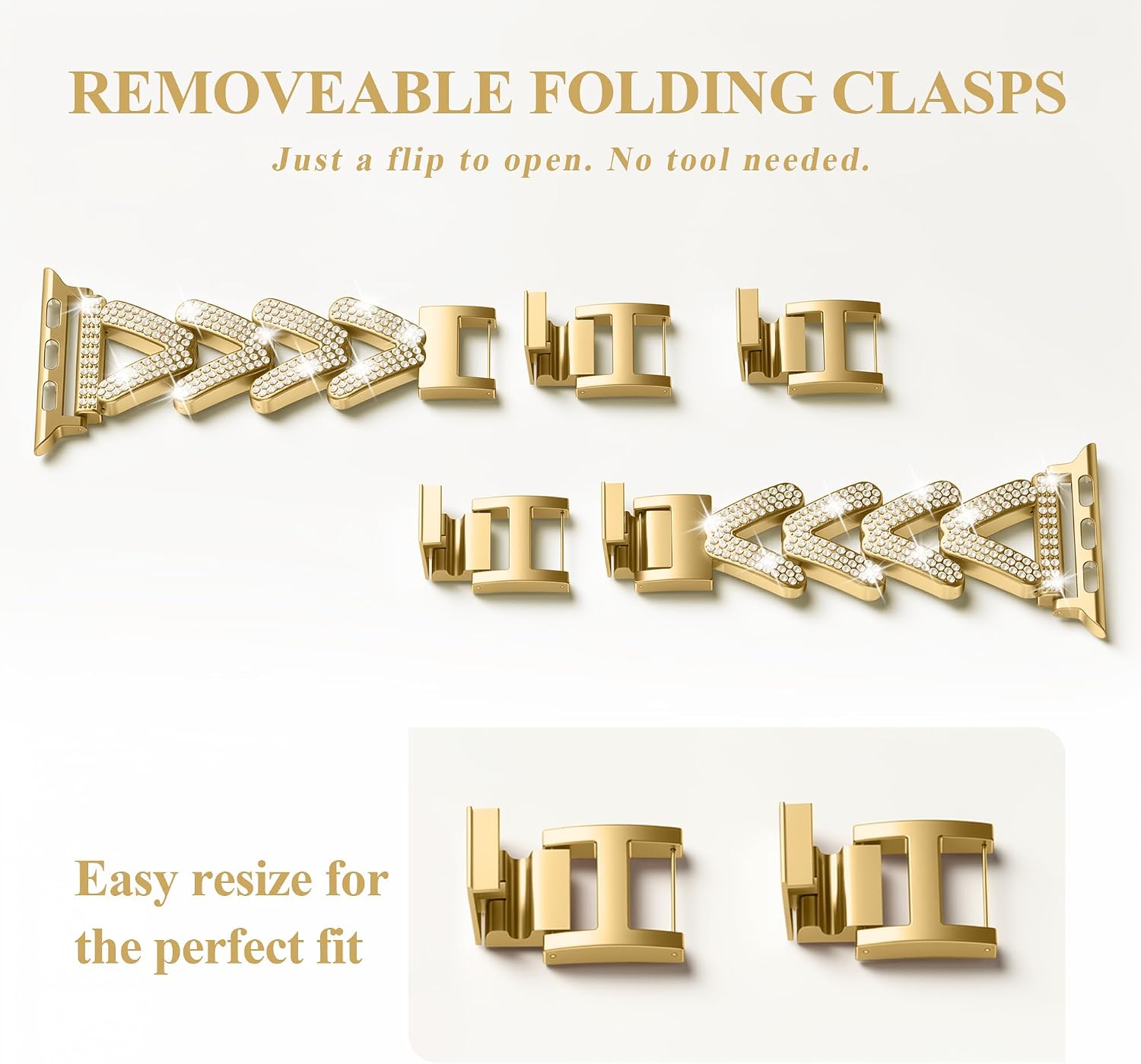Diamond Bands with Bling Case Women Compatible with Apple Watch 38mm 40mm 41mm 42mm 44mm 45mm 46mm 49mm Luxury Jewelry Metal Bracelet Strap for iWatch Series 11/10/9/8/7/6/5/4 SE/Ultra 3/2/1