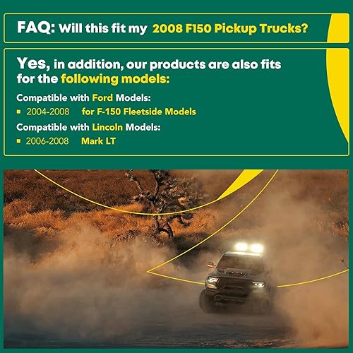 Miniatura 3 de YHTAUTO Guardabarros estilo remachado de bolsillo con kit de accesorios de repuesto para Ford F-150 2004-2008 Lincoln Mark LT 2006-2008 modelos