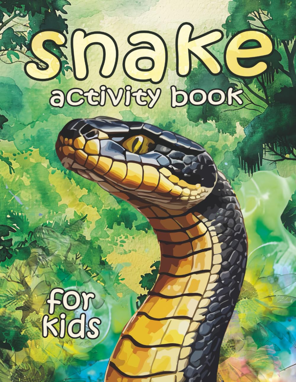 Snake Activity Book For Kids: Activity for boys girls 6-8, 8-10 ages, mazes, sudoku, reptiles coloring pages, i spy, shadows, differences