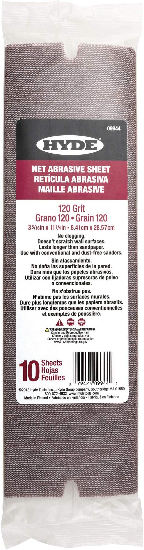 Hyde09944 Abrasive Sanding Net Sheets, 120 Grit