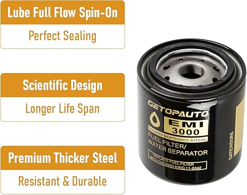 Miniatura 4 de 11-6182 11-9059 11-9342 Kit de mantenimiento del filtro de aire de combustible de aceite compatible con Thermo King Tripac APU o Evolution