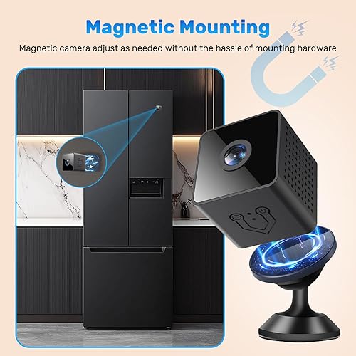 Miniatura 5 de Cámara de seguridad WiFi 4K HD Cámaras pequeñas, cámaras de cámara interior con resolución HD, WiFi inalámbrica y cámara SD almacenamiento en la