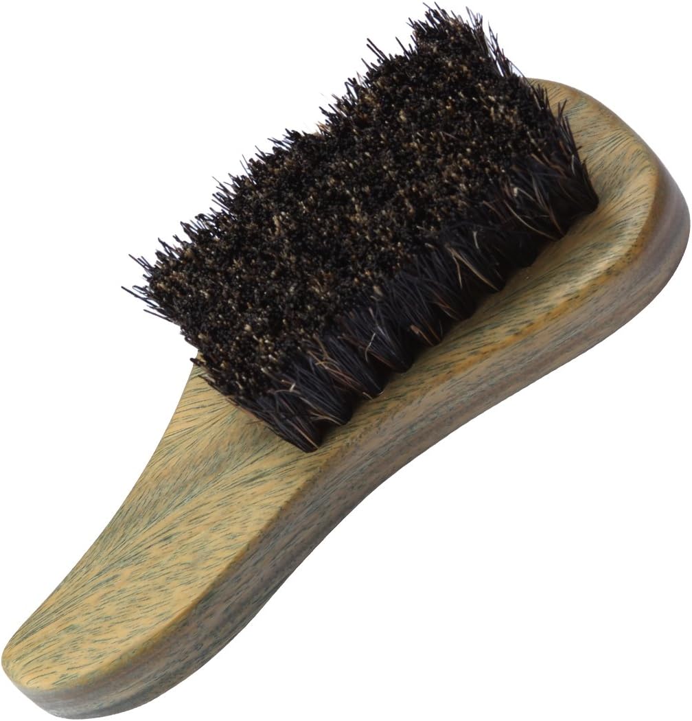Boar Bristle Beard Brush for Men Natural Sandalwood Handle Small Pocket Mustache Brush - FUNLAVIE