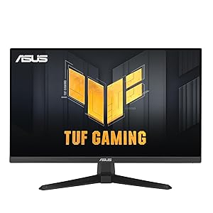 ASUS TUF Gaming 24 (23.8 viewable) 1080P Monitor (VG249QE5A) - FHD, 144Hz Overclock to 146Hz, IPS, Extreme Low Motion Blur Sync, 1ms, Speakers, Variable Overdrive, DisplayWidget Center, 3yr Warranty