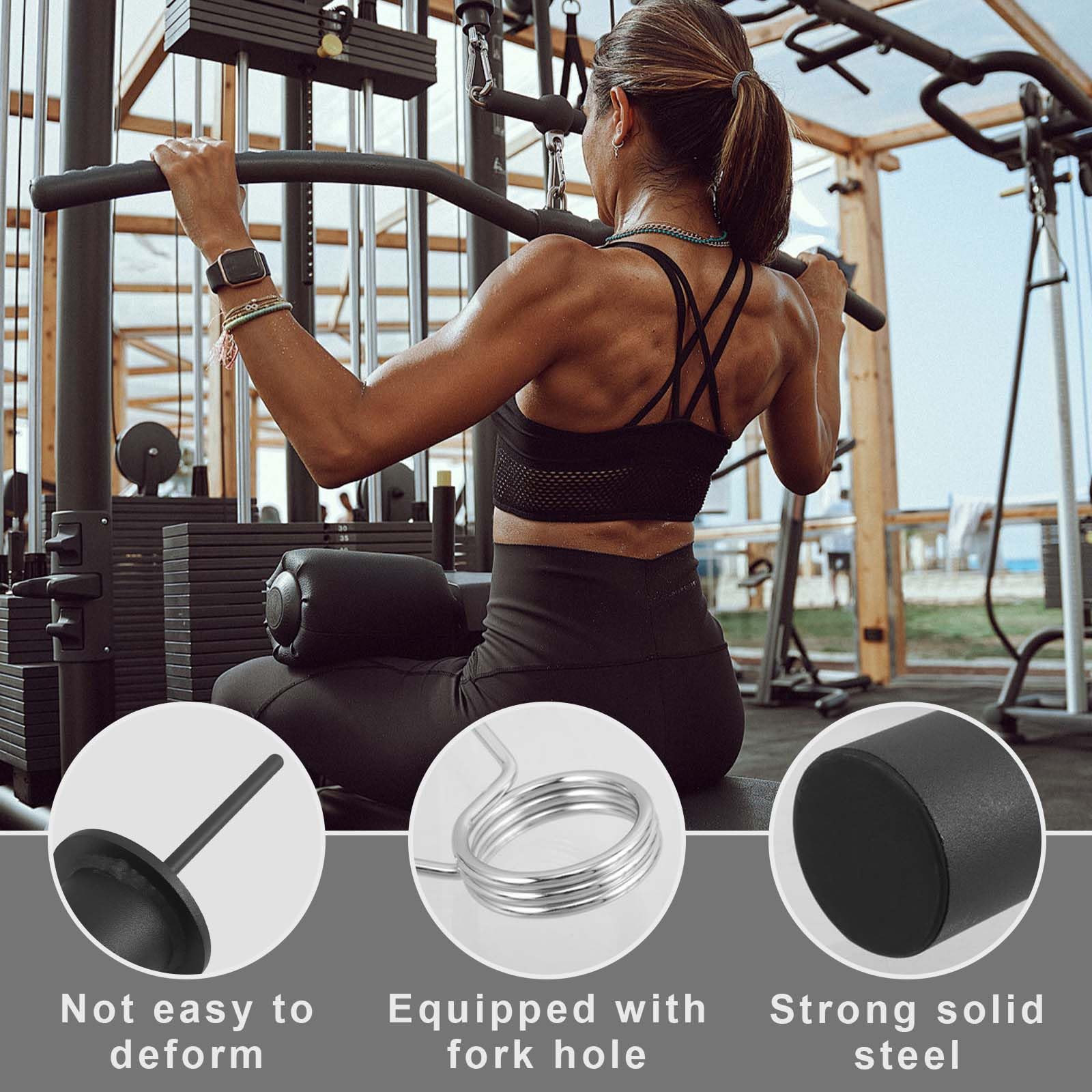 Perno per Pacco Pesi per Stazione di Allenamento, 10 * 100mm+Molla a 3 eliche, Palestra Pin per Peso, Perno di Caricamento Dischi,Perno per pila di Pesi da Palestra, Adatto per Palestra Domestica