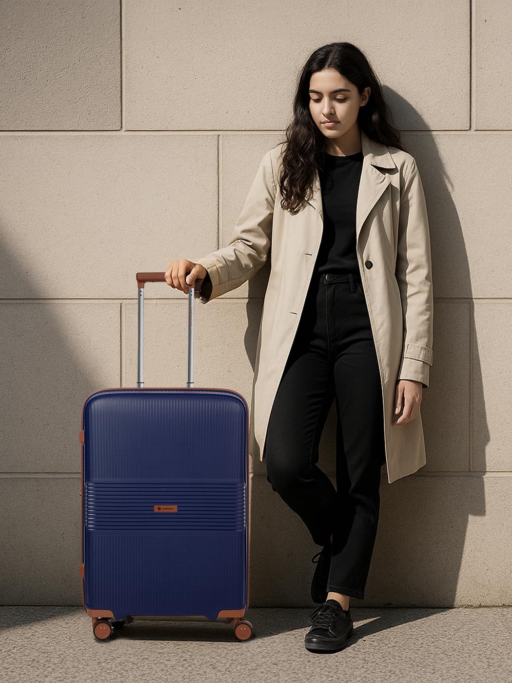 Eco Edition Mittelgroßer Hartschalen Koffer nachhaltig | Trolley 45 x 28 x 67 cm mit Dehnfalte von 72 auf 80 Liter erweiterbar | Ultra-leicht nur 3,6 Kg