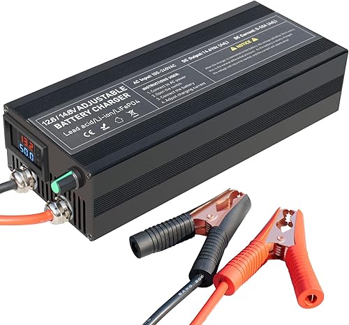Cargador de batería de alta potencia de 50 A de 14.6 V 50 A Lifepo4 cargador de batería de mantenimiento inteligente, adaptador de corriente