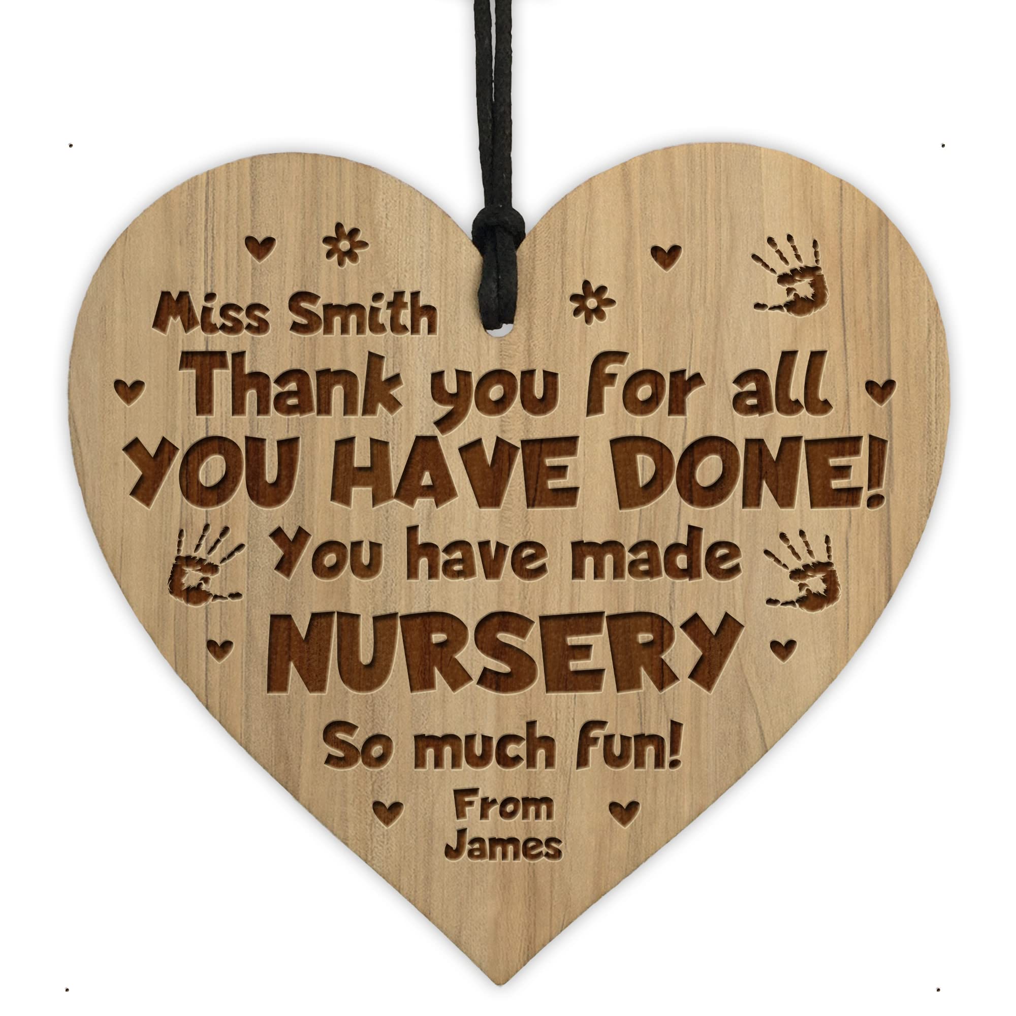 Red Ocean Personalised Thank You Gift For Nursery Teacher Assistant Leaving Nursery Gifts From Child Student