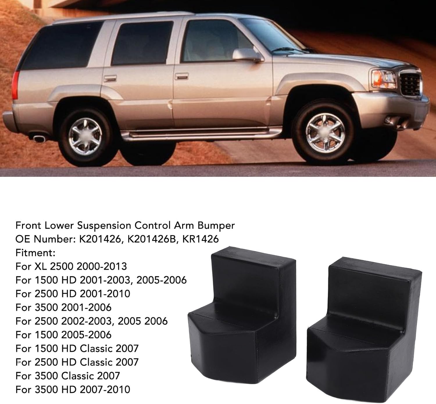 Front Lower Suspension Control Arm Bumper for 1500 2500 3500 - Enhanced Comfort and Durability for Improved Driving Stability