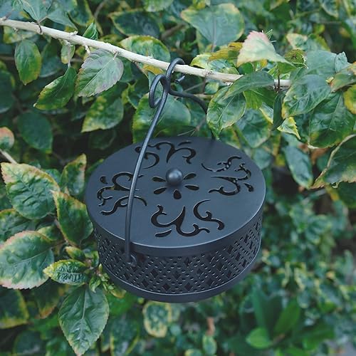 Miniatura 8 de MyLifeUNIT Soporte de bobina para mosquitos, paquete de 2 quemadores de incienso de mosquitos portátiles retro para el hogar y campamento (bronce)