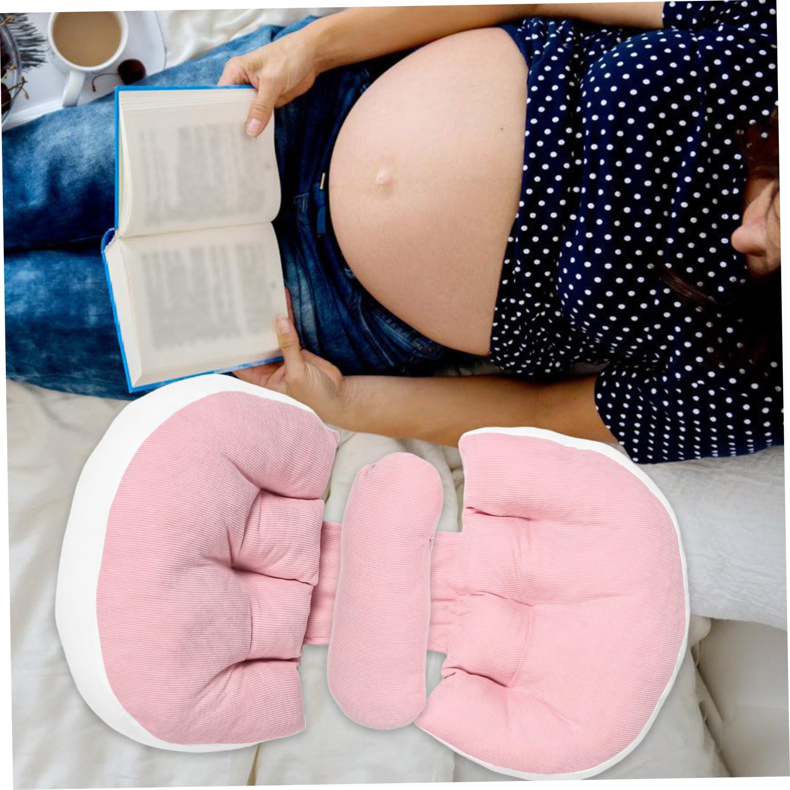 Cuscino u Shaped Per e Allattamento Per e Schiena e Cuscino Multifunzionale Per Incinte Rosa