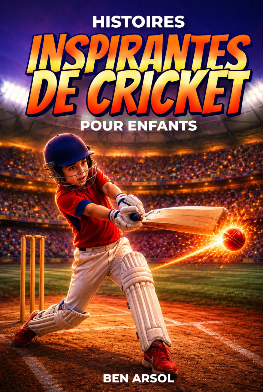 Histoires inspirantes de cricket pour enfants: 15 histoires inspirantes de cricket vraies pour les jeunes lecteurs, avec des leçons de courage, de persévérance et de ne jamais abandonner