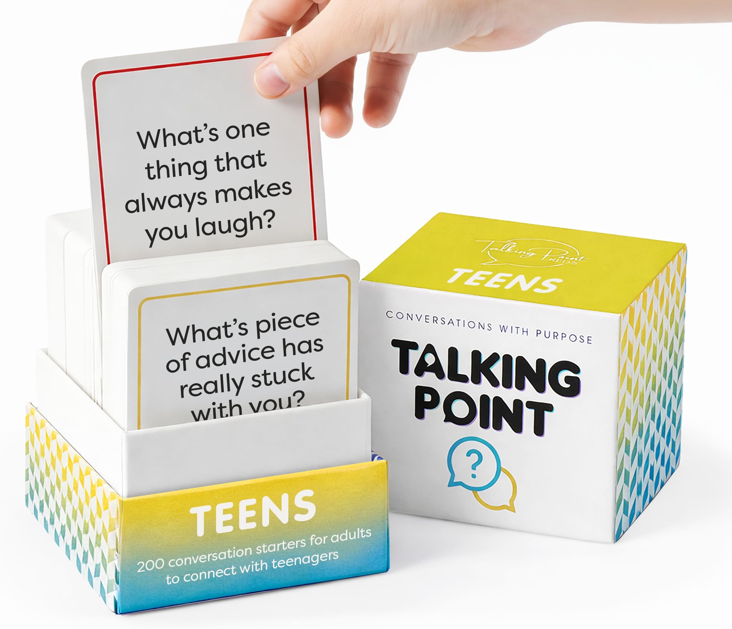 200 Conversation Cards for Teens - Engaging & Deep Questions to Build Trust, Encourage Self-Expression & Strengthen Relationships – Great for Parents, Teachers, Group Discussions & Quality Time