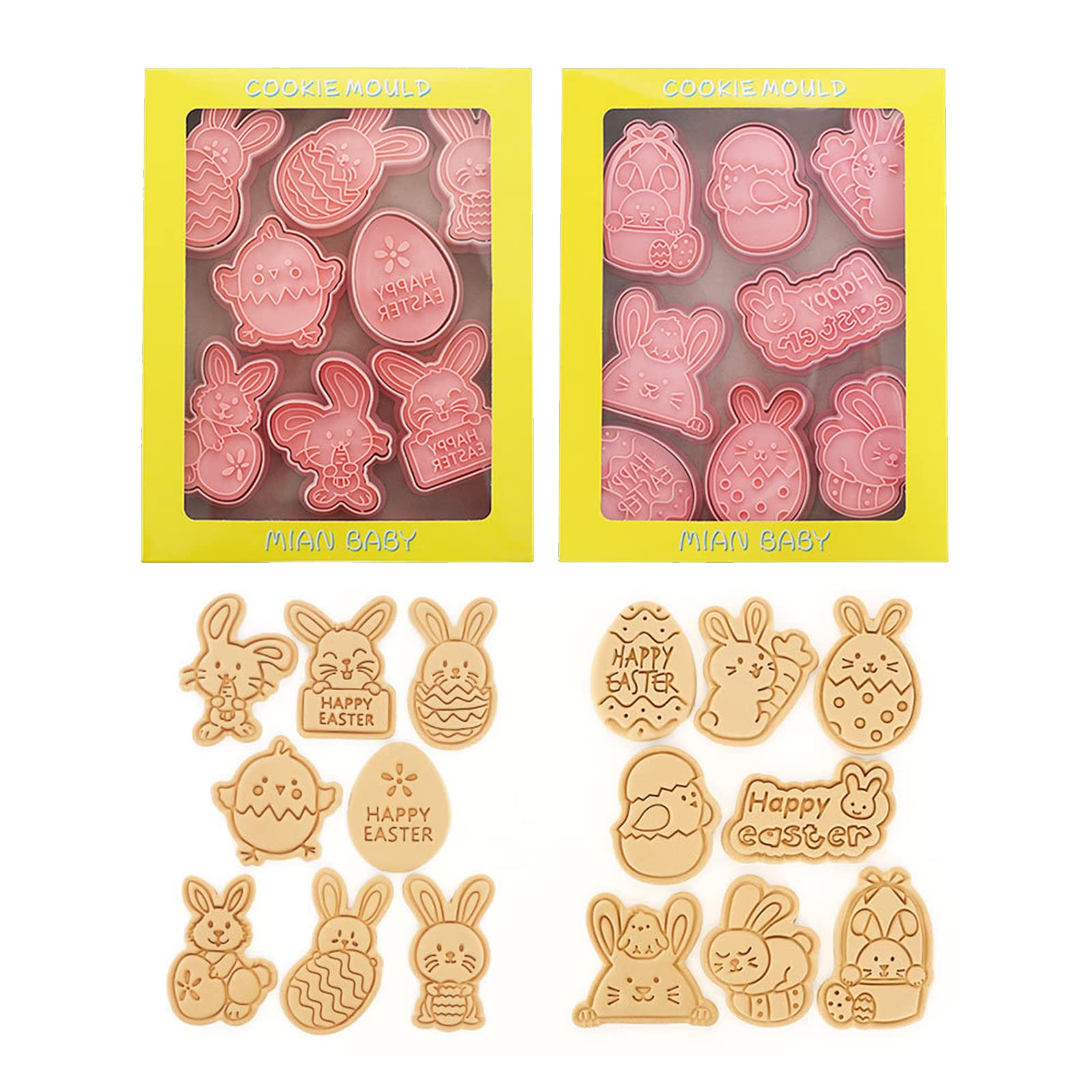 16Pcs/set Easter Cookie Molds Household Baking Tools Pastry Pressing Fondant Kitchen Cookie Mold