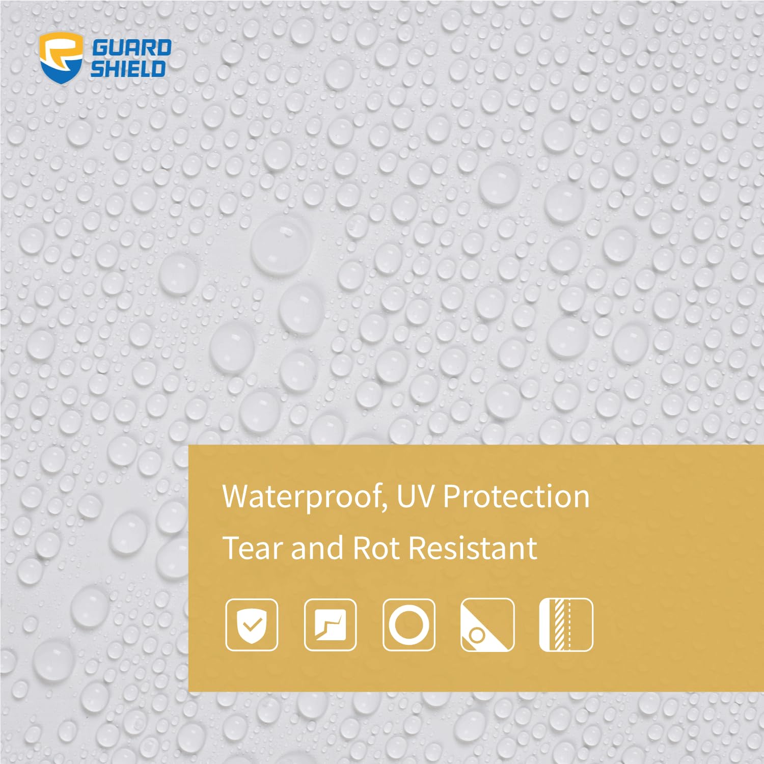 GUARD SHIELD White Tarp 10x12 Feet Medium Duty All Purpose Poly Tarps Cover 7mil - 3