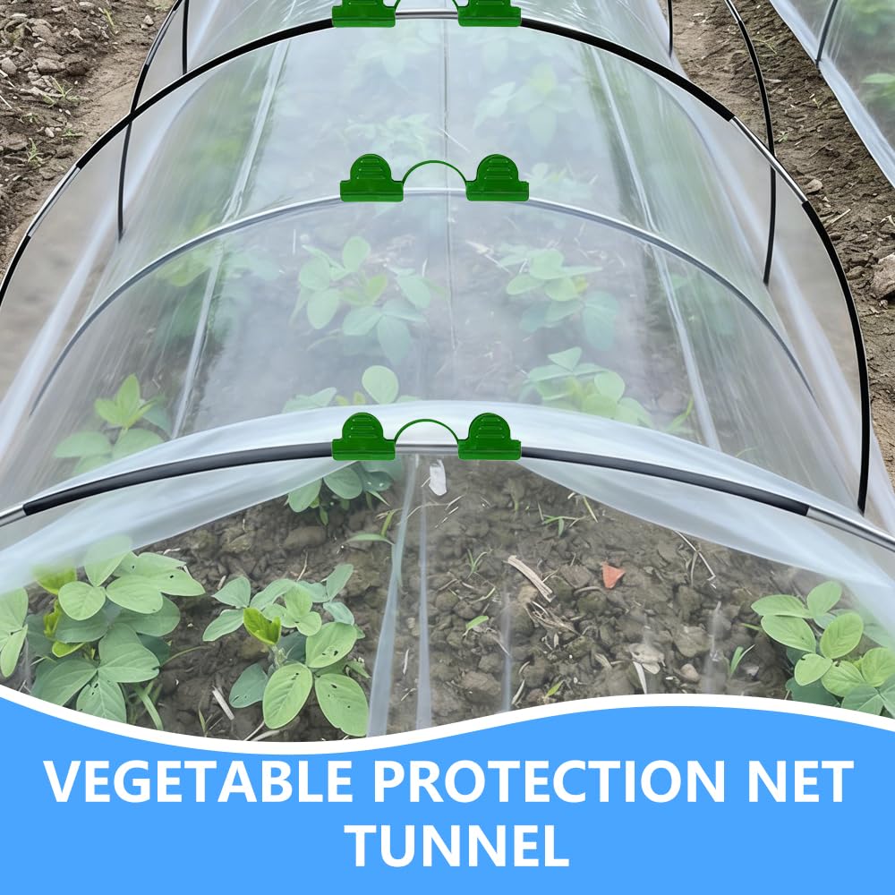 Arcos para Invernadero, 30 Piezas Neumáticos de Invernadero, Túnel para Plantas, Aros de Soporte de Jardin con Pinchos y Clips, para Cultivar Túneles, para Protección de Plantas