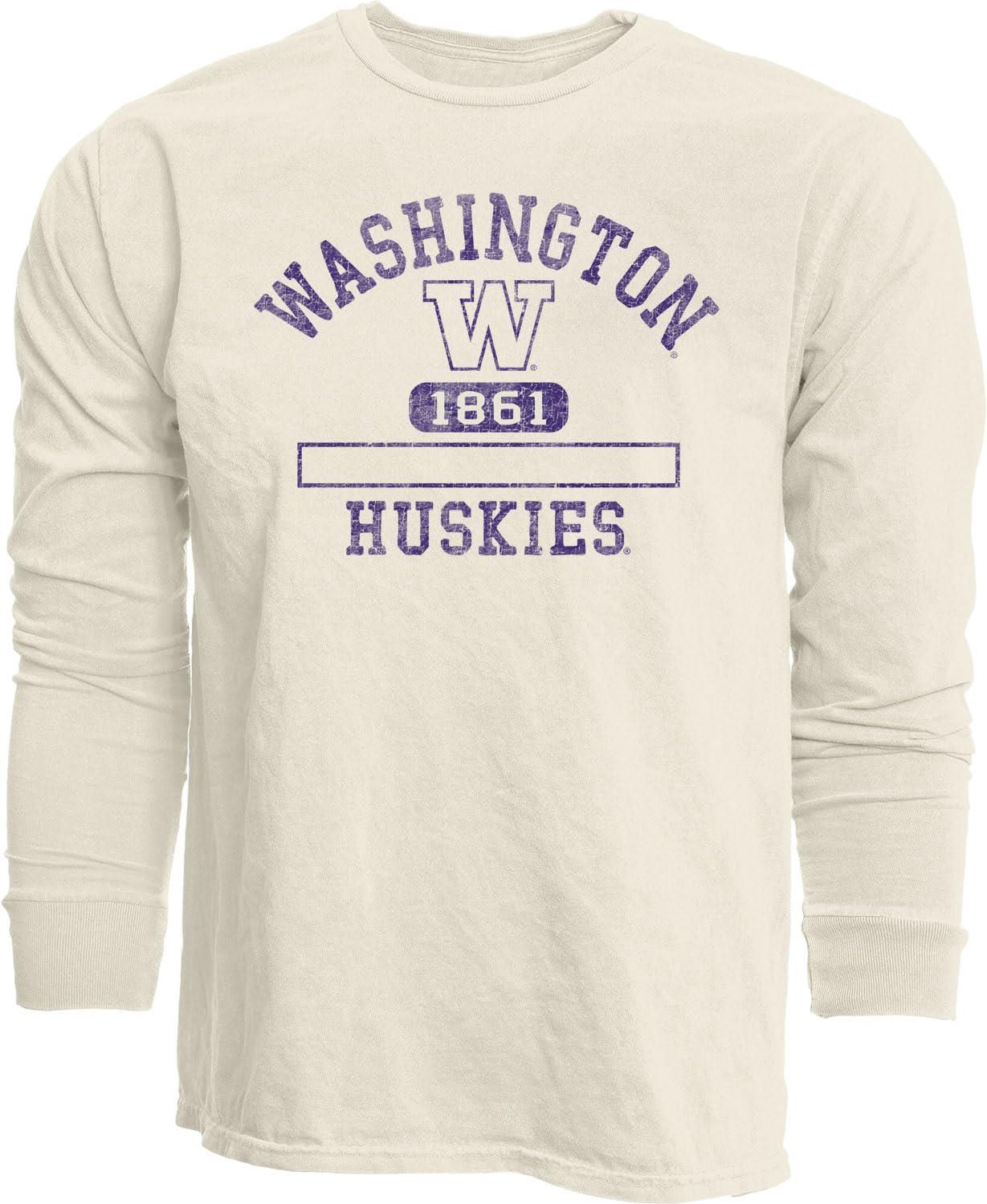 Blue 84 NCAA Officially Licensed Long Sleeve T-Shirt Ivory Dyed Ringspun