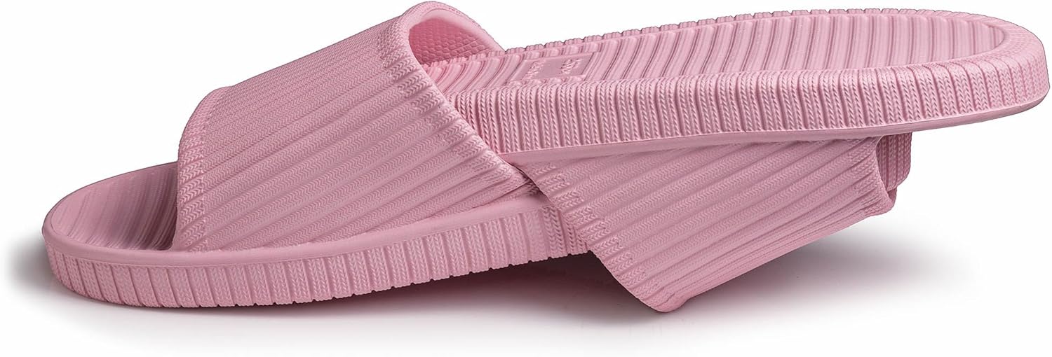 Lily Zone Sliders Women, Women's Shower Slipper, Non-slip Bathroom Shower Shoes Beach Flip Flops Pool Slides Quick Drying Indoor Outdoor Summer Sandal for Women 9