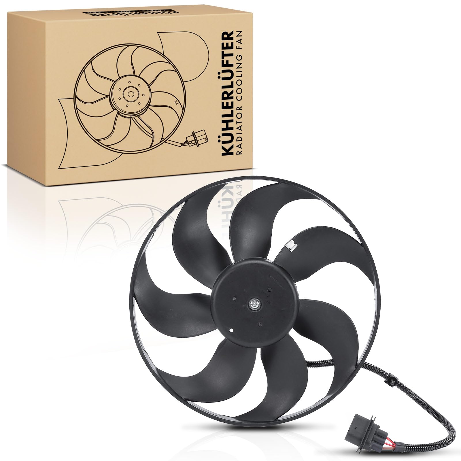 Frankberg Lüfter Motorkühlung Kühlerlüfter Kompatibel mit Oct.avia II 1Z3 1.4L 2004-2006 A3 8L1 1.6L-1.9L 1996-2003 Golf IV Van 1J1 1.9L 1997-2004 Replace# 1J0959455