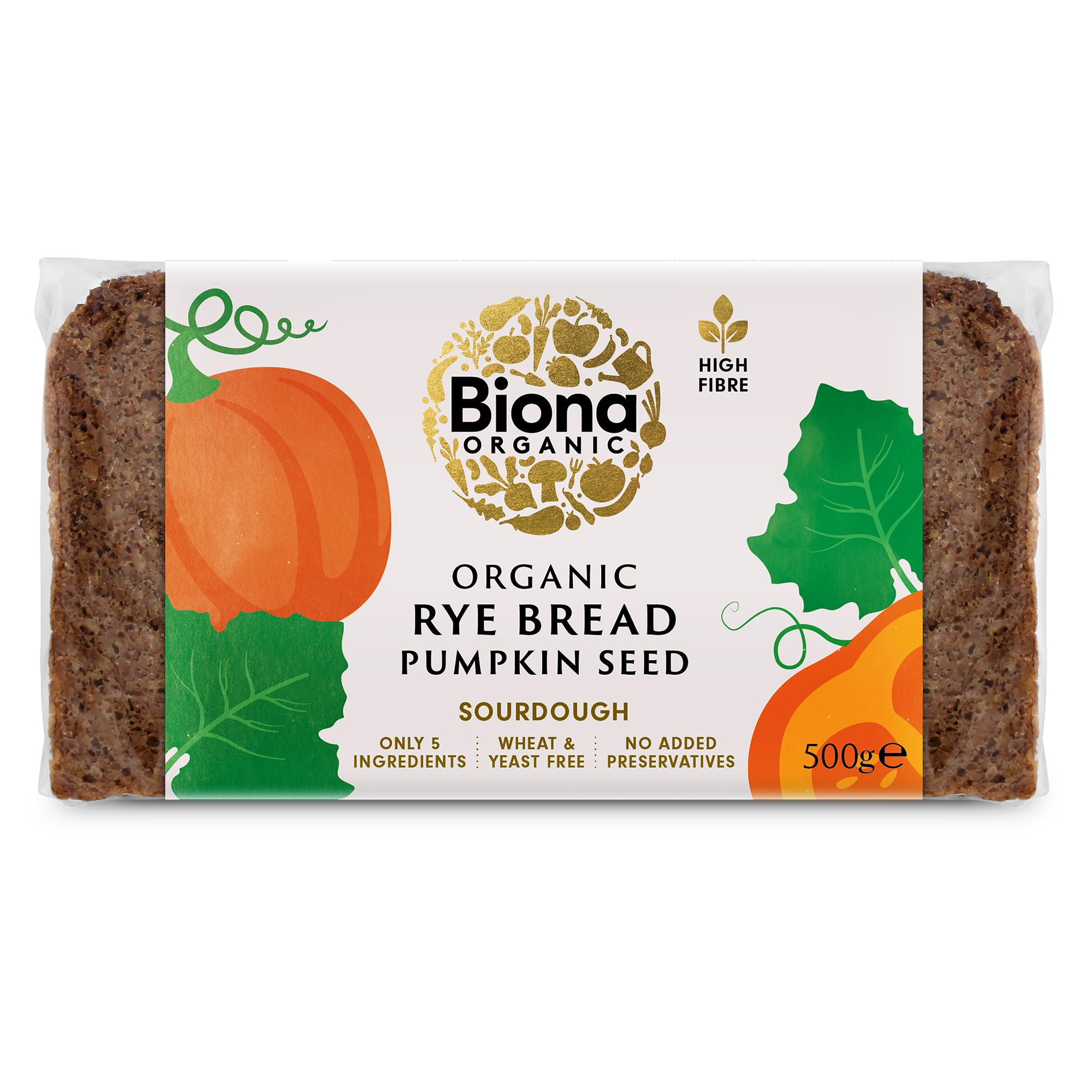 Biona Organic Rye Bread Pumpkin Seed, 500g