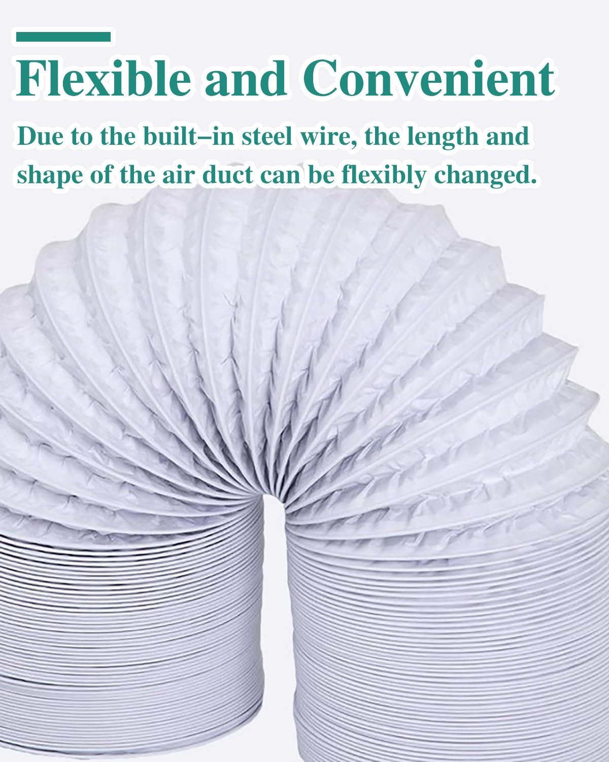 Tubo flessibile di sfiato in alluminio per spazi ristretti, soluzione durevole per ventilatori di ventilazione, ideale per aree lavanderie compatte