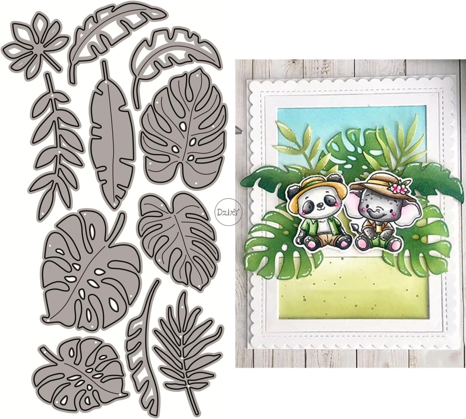 DzIxY Various Banana Leaves Metal Cutting Dies for Card Making Kit Embossing Paper Die Cuts Set Scrapbook Stencils Supplies Machine Templates