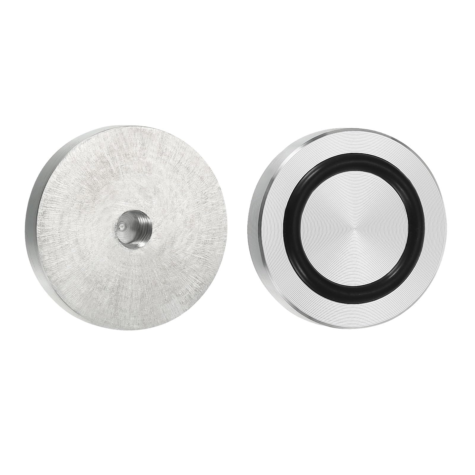 Uxcell M8 Silver Tone Aluminum Disc Adapters For Glass Table Tops – 30x8mm, Pack Of 4