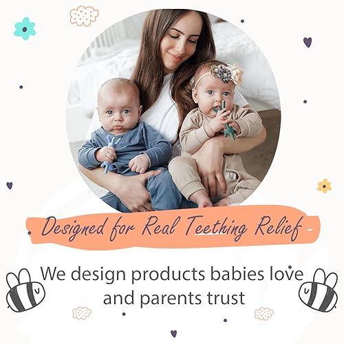 Miniatura 2 de Mordedor 3D para bebés, juguete de dentición de silicona multitextura sin BPA, diseño texturizado de 360 grados, diseño de fácil agarre para bebés y