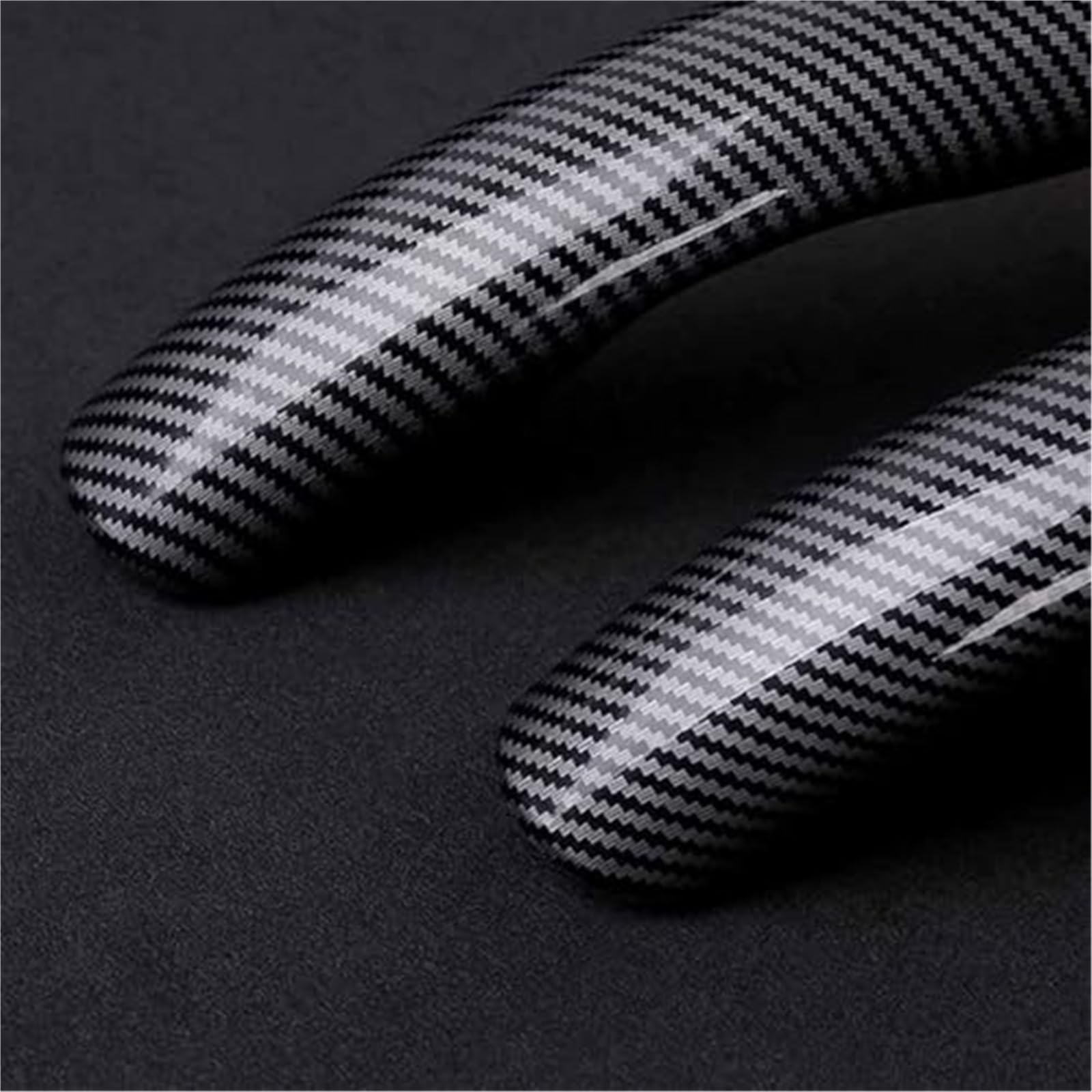 Lenkradbezug Für Benz Für SLK 230 R170 Für 320 Für 200 R171 2000-2024 Atmungsaktive Anti-Slip Carbon Faser Lenkrad Schutz(Black)